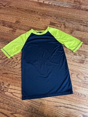 MAD Engine Black and Neon Yellow Kids Rash Guard